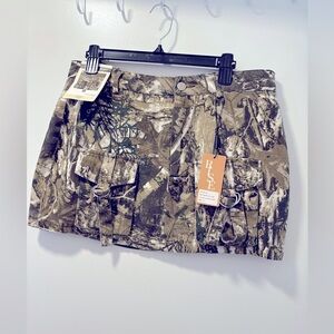 Camouflage Mini Skirt with Pockets